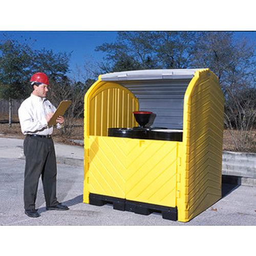Hard Top Drum Storage-4 Drum With Drain - Exact Tool & Supply