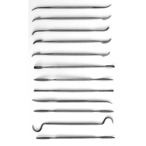 Riffler Die Sinkers File Set, 12 Piece, 2 Cut, 6 in - Exact Tool & Supply