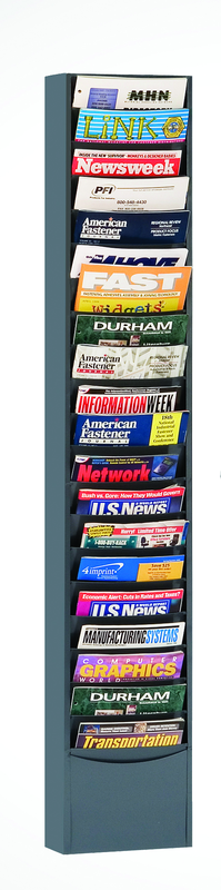 9-3/4 x 4-1/8 x 58'' - 20 Pocket Literature Rack - Exact Tool & Supply