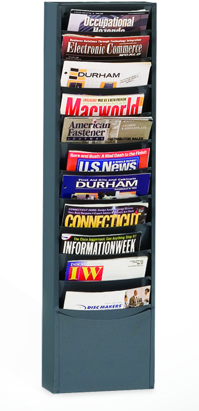 9-3/4 x 4-1/8 x 36'' - 11 Pocket Literature Rack - Exact Tool & Supply