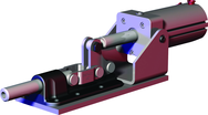 Staight Action Pneumatic Clamp- 2500 lbs Holding Capacity - Exact Tool & Supply