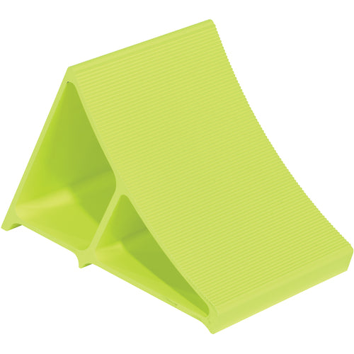 Aluminum Wheel Chock 11 3/4 Fluorescent Yl - Exact Tool & Supply