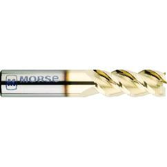 1" Dia. - 4" OAL - Ball Nose-Solid Carbide - ZrN-Ball Nose End Mill-2 FL - Exact Tool & Supply