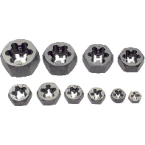 10 Pc.1/4 thru 1″ Hex Rethreading Die Set - Exact Tool & Supply