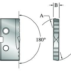 2-9/16" Dia - Series 4 - 5/16" Thickness - CO - AM200TM Coated - T-A Drill Insert - Exact Tool & Supply