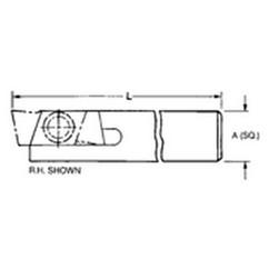 THE1616R - 16mm x 16mm SH - Mini Groove Toolholder - Exact Tool & Supply