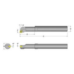 S16T-SCLPR-3 Right Hand 1" Shank Indexable Boring Bar - Exact Tool & Supply