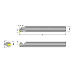 S16T-NER-3 1"' SH; 12" OAL; RH- DorNotch Indexable Threading Boring Bar - Exact Tool & Supply