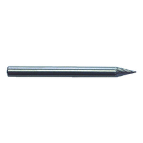 1/4 × 1/4 × 1/8″ SH Cone Shape - HSS - Burr - Exact Tool & Supply