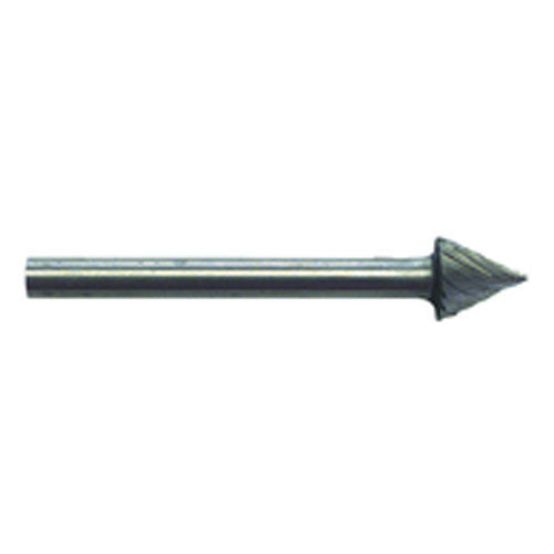1/4 × 1/4 × 1/8″ SH Cone Shape - HSS - Burr - Exact Tool & Supply