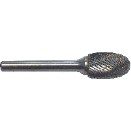 1/8 EdgeHog Elliptical Miniature Carbide Bur SE-41L3 3″ OAL Std Alt Diamond (Double) - Exact Tool & Supply
