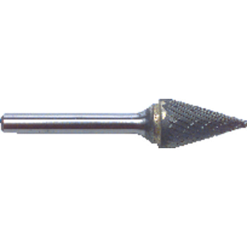 1/4 EdgeHog Conical Miniature Carbide Bur SM-51 Std Alt. Diamond(Double) - Exact Tool & Supply