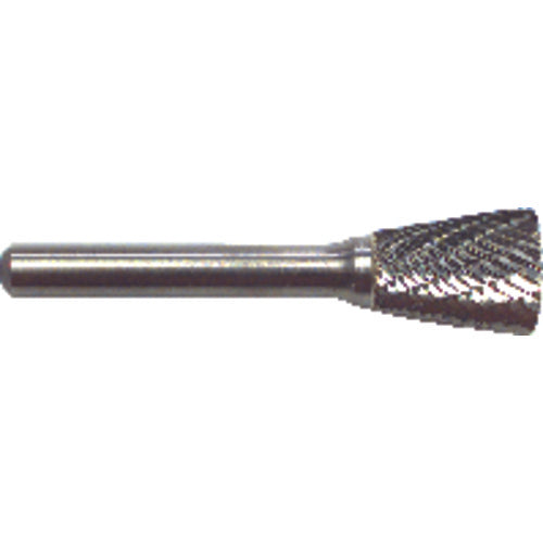 1/4 EdgeHog Back Taper Miniature Carbide Bur SN-51 Std Alt. Diamond(Double) - Exact Tool & Supply