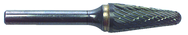 SL3L6 3/8 x 1-1/8 x 1/4" SH Dbl Cut Taper Radius - CBD - Burr - Exact Tool & Supply