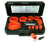 13 Pc. Bi-Metal Utility Hole Saw Kit - Exact Tool & Supply