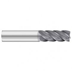1 x 1 x 3-1/4 x 6 OAL Square 5 Flute Carbide End Mill - Round Shank-AlCrN Coated - Exact Tool & Supply