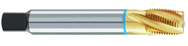 1/4-18 5-Flute Cobalt Blue Ring 25 degree Spiral Flute Tap-TiN - Exact Tool & Supply
