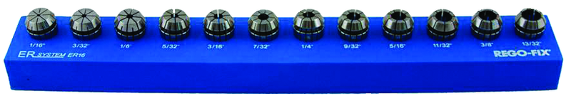12 Pc. Collet Set - 1/8" to 13/16" - ER32 Style Collet - Exact Tool & Supply