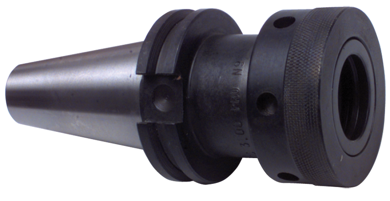 CAT40 SH; 3" Projection - V-Flange Collet Chuck - Exact Tool & Supply