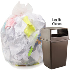 .9 mil, Natural, 43″ × 47″- Case of 100, Revolution Bag Hercules Recycled Low Density Can liners Glutton, - Exact Tool & Supply