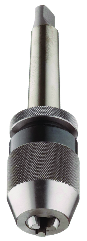 1/32 - 1/2'' Capacity - 3 MT Shank - Keyless Drill Chuck with Integral Shank - Exact Tool & Supply