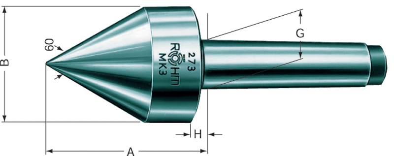 3MT HD 60° Pipe Nose - Live Center - Exact Tool & Supply