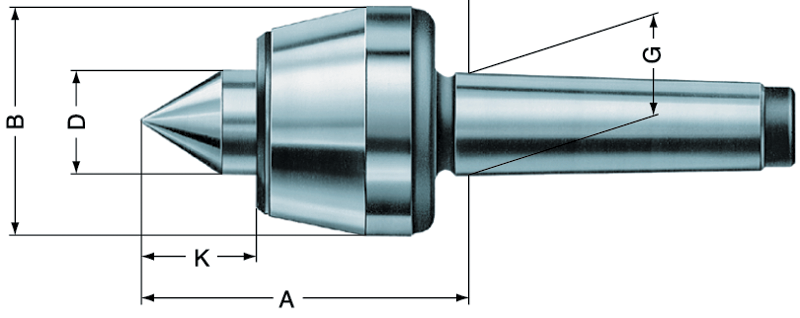 3MT Revolving Tailstock Standard - Live Center - Exact Tool & Supply
