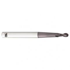 1/4" Dia. - 4" OAL - Carbide - Ball End HP End Mill-2 FL - Exact Tool & Supply