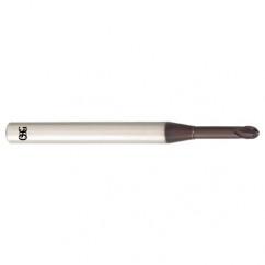 .6mm Dia. - 60mm OAL - Carbide - Ball End HP End Mill-2 FL - Exact Tool & Supply