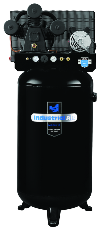 80 Gal. Single Stage Air Compressor, Stationary - Exact Tool & Supply