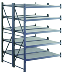 50 x 52 x 78" - Welded Frame Double Straight Shelving Add-On Unit (Gray) - Exact Tool & Supply