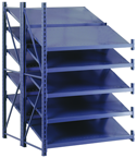 50 x 48 x 78" - Welded Frame Double Tilt Shelving Add-On Unit (Gray) - Exact Tool & Supply