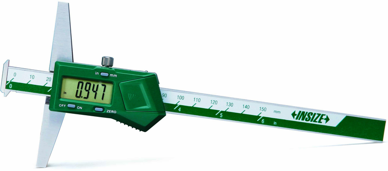 0 - 8" / 0 - 200mm Electronic Double Hook Depth Gage - Exact Tool & Supply