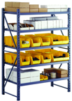 52 x 26 x 78" - Welded Frame Single Straight Shelving Starter Unit (Gray) - Exact Tool & Supply