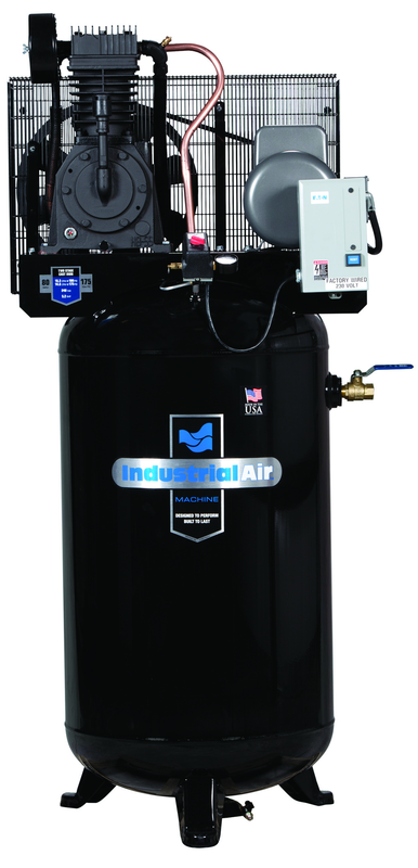 80 Gal Two Stage Air Compressor, Vertical, 175 PSI - Exact Tool & Supply