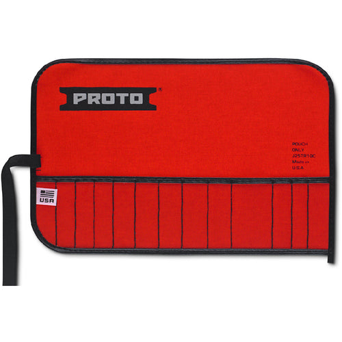 Proto Red Canvas 13-Pocket Tool Roll - Exact Tool & Supply
