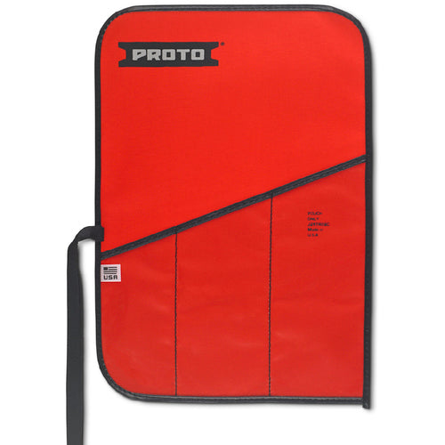 Proto Red Canvas 3-Pocket Tool Roll - Exact Tool & Supply