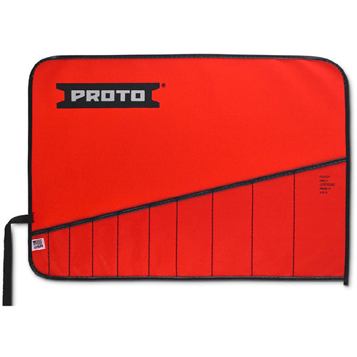 Proto Red Canvas 10-Pocket Tool Roll - Exact Tool & Supply