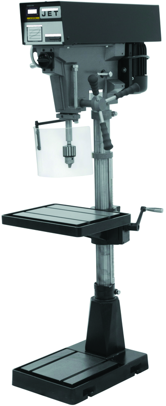 A5818 15" VS Floor Drill Press; 230/460V; 3Ph; 1HP Prewired 220V - Exact Tool & Supply