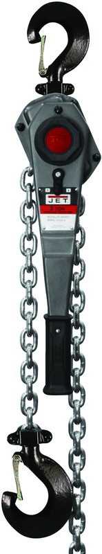 JLH Series 3 Ton Lever Hoist, 15' Lift with Overload Protection & Shipyard Hooks - Exact Tool & Supply