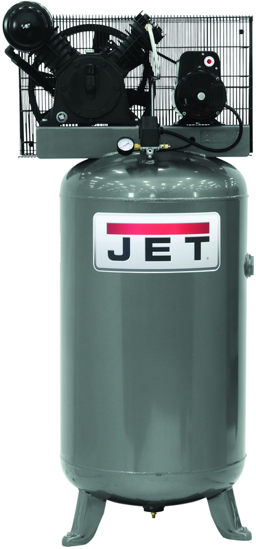 JCP-801 - 80 Gal.- Two Stage - Vertical Air Compressor - HP, 230V, 1PH - Exact Tool & Supply
