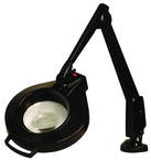 28" Arm 3.75X LED Mag Ben Bench Clamp, Floating Arm Circline - Exact Tool & Supply