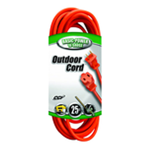 Extension Cord - 25' Medium Duty 1-Outlet (Outdoor Style) - Exact Tool & Supply