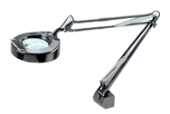 Floating Arm Magnifier Light - 5" Rnd Lens; 3 Diopter - Exact Tool & Supply