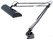 Floating Arm 2-Tube Work Lamps - 36"OAL - Exact Tool & Supply