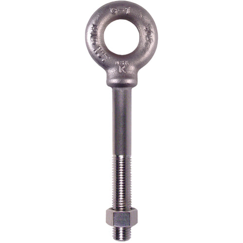 304 Stainless Steel Plain Pattern Nut Eye Bolt - 1/4″-20 Thread Size, 1/2″ Eye Diameter - Exact Tool & Supply