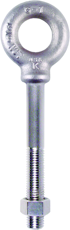 Plain Pattern Nut Eye Bolt - 3/4-10 Thread; 1-1/2" Eye Dia. - Exact Tool & Supply