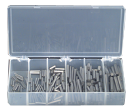 Dowel Pin Assortment - Alloy Steel - 1/16 thru 1/4 Dia - Exact Tool & Supply
