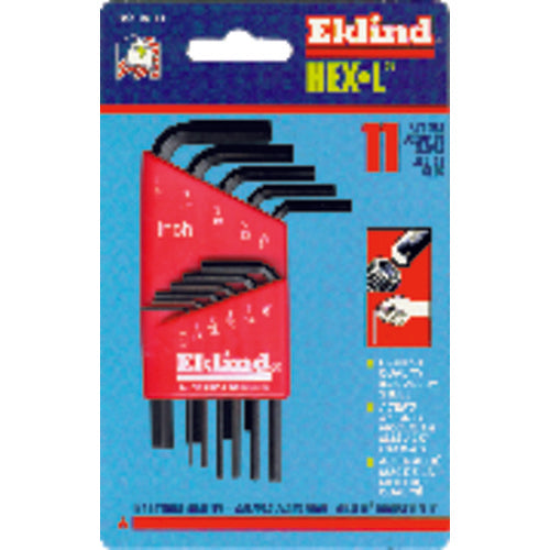 11 Pieces-0.050″-1/4″ Long Arm Style - Hex Key Set - Exact Tool & Supply
