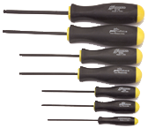 11 Piece - 5/64 - 3/8" Screwdriver Style - Ball End Hex Driver Set with Ergo Handles - Exact Tool & Supply